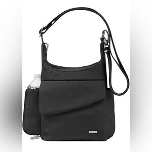 Travelon Anti-Theft Classic Small  Messenger Bag / Purse 4.5l cap. black EUC